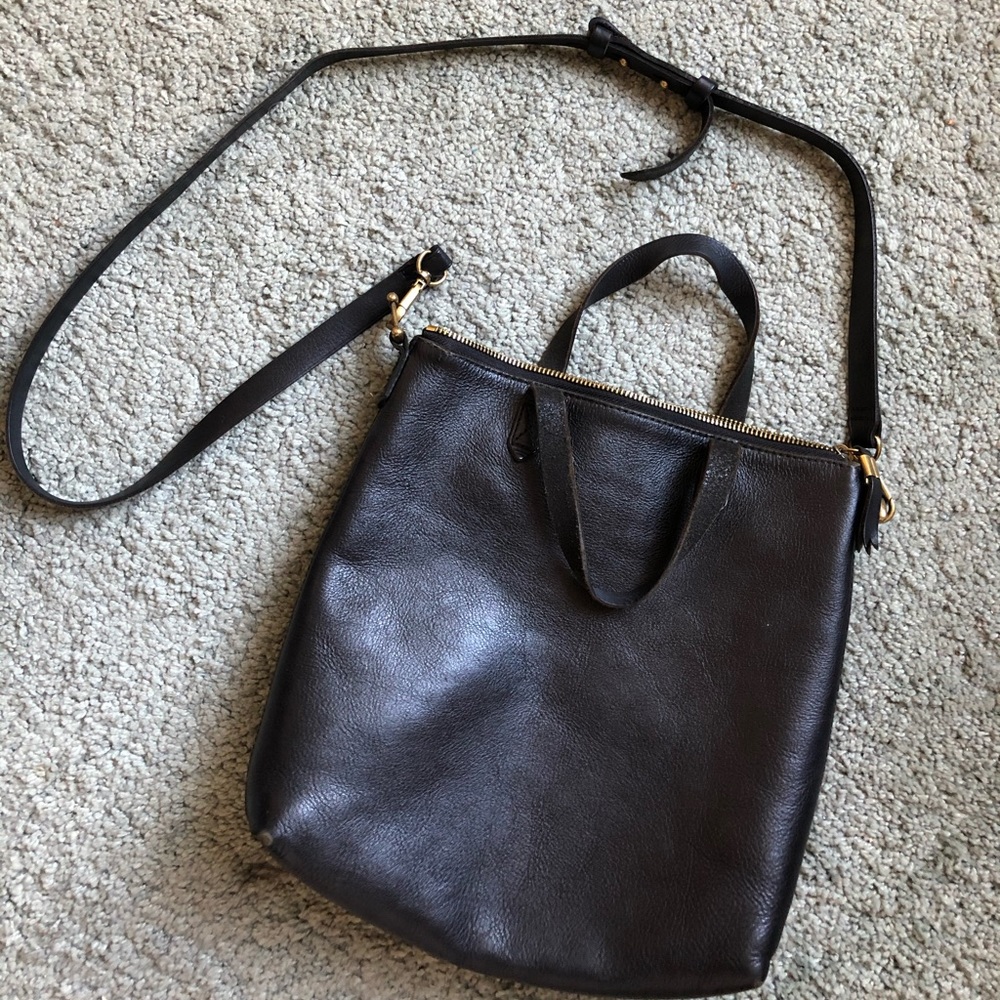 Madewell Zip Top Mini Transport tote - Black